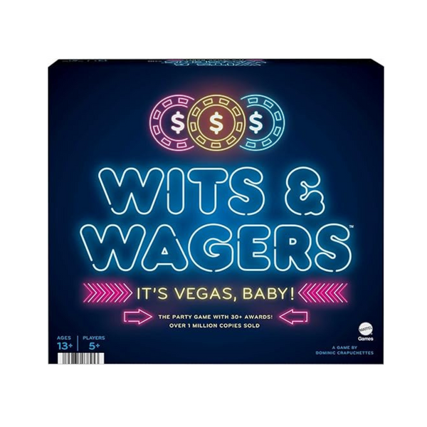 WITS &amp; Wagers Vegas Edition Trivia Juego de mesa para fiesta familiar