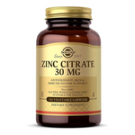 Cápsulas vegetales de citrato de zinc Solgar, 30 mg (100 unidades)