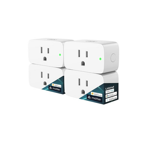 4-Pack Matter Smart Plugs with Remote Control