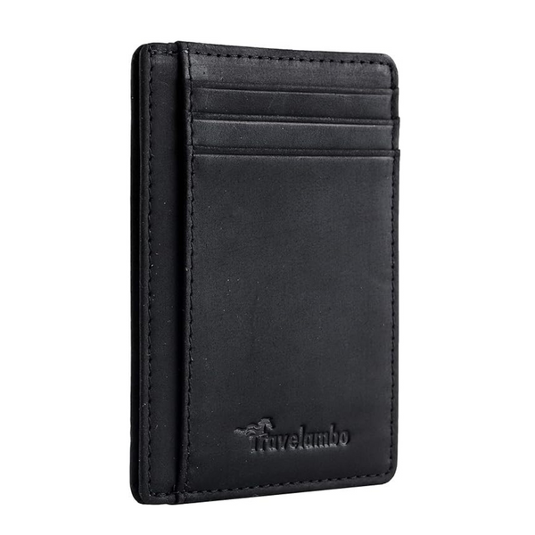 Travelambo Front Pocket Minimalist Leather Slim Wallet