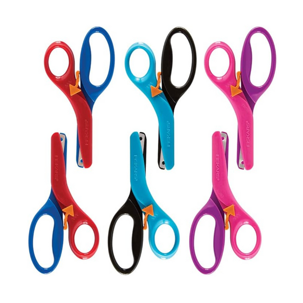 6-Pack Fiskars Training Scissors with Easy Grip