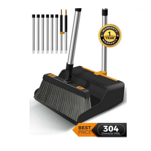 Broom & Dustpan w/50.4" Long Handle Broom & Dustpan Set