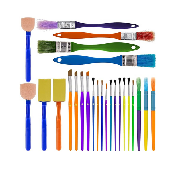 25-Piece U.S. Art Supply Children's All Purpose Paint Brush Set