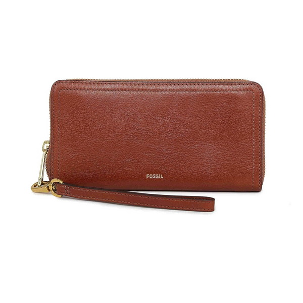 Fossil Women's Logan Leather Wallet with Wristlet Strap