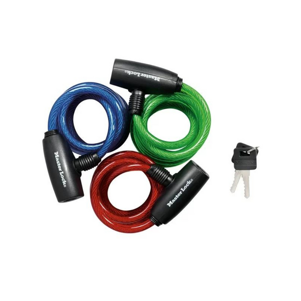 3-Pack Master Lock 6ft Long Bike Lock Cable with Key