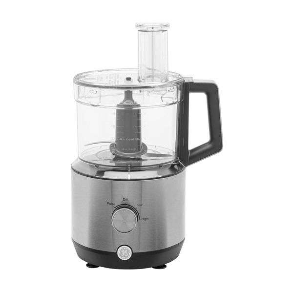 GE 550 Watts 12 Cup Food Processor with 3 Feeding Tube