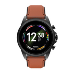 Fossil Unisex Gen 6 44mm Stainless Steel and Leather Smart Watch