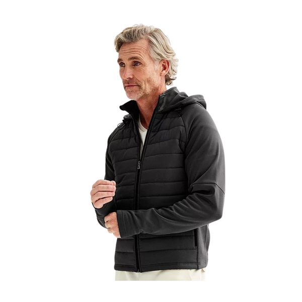 Men's Quilted Mixed Media Jacket (2 Colors)