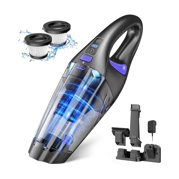 BSRCO  Car Handheld Vacuum Cleaner with 2 Filters & LED