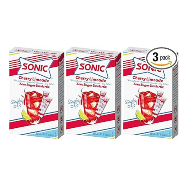 Sonic Singles to Go Powdered Drink Mix, Cherry Limeade