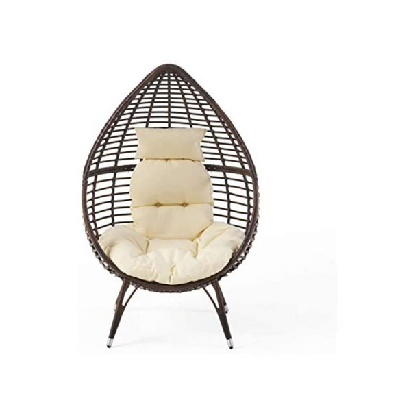 Christopher Knight Home Cutter Teardrop Wicker Lounge Chair with Cushion