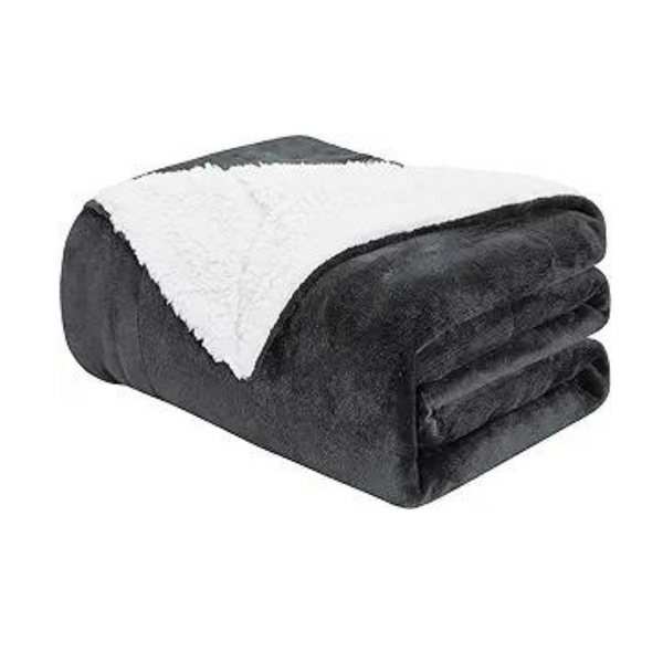 Sherpa Fleece Throw Blanket, 50x60 Inches