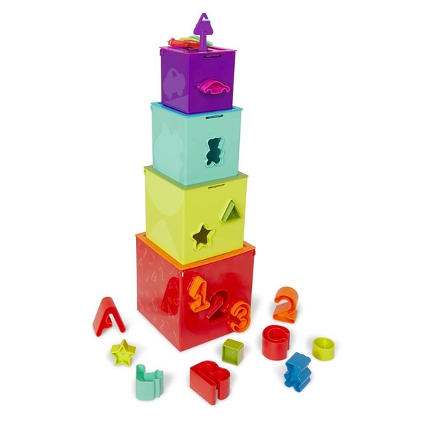 Battat – Sorting & Stacking Boxes – Nesting Toddler Play Cubes