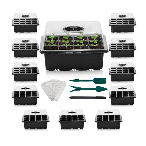 12-Pack Suntee Reusable Mini Seed Starter Tray Kit