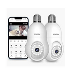 2-Pack LaView 4MP Wireless Smart Bulb Security Camera