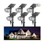 6-Pack Linkind Outdoor Waterproof Adjustable Panel Solar Spotlights