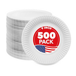 500-Count Stock Your Home 9" Disposable Paper Plates Bulk