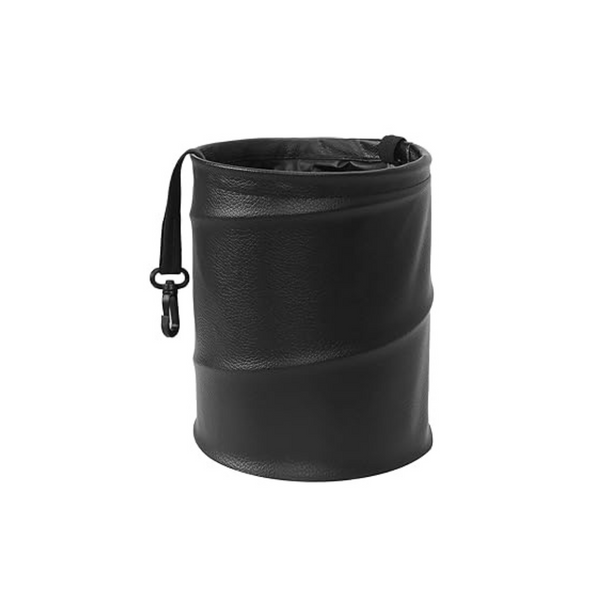 FYY Pop Up PU Leather Leak-Proof Waterproof Portable Car Garbage Can