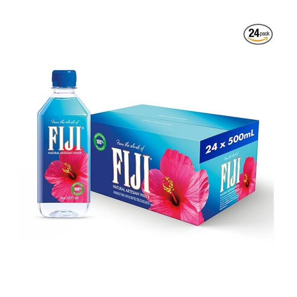 FIJI Natural Artesian Bottled Water (16.9 Fl Ounce, Pack of 24)