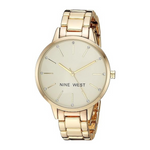 Nine West Women's Crystal Accented Bracelet Watch