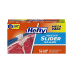 56-Count Hefty Gallon Size Slider Freezer Storage Bags