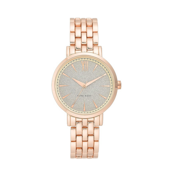 Nine West Women's Rose Gold-Tone Bracelet Watch