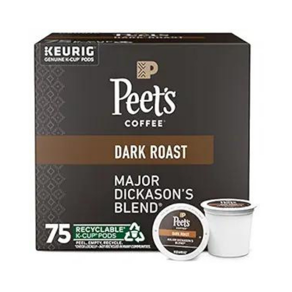 75-Count Peet's Coffee Major Dickason's Blend K-Cup Coffee Pods (Dark Roast)