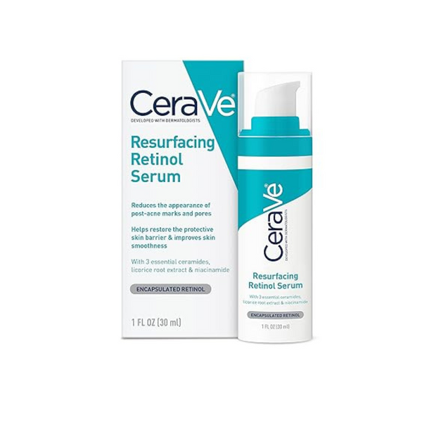 Cerave Resurfacing Retinol Serum for Post-Acne Marks and Skin Texture, 1 Oz