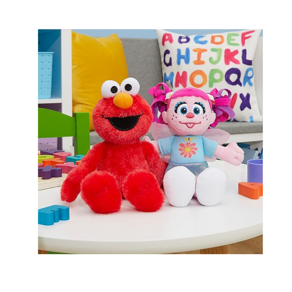 2-Piece Friends Elmo & Abby Cadabby 8" Sustainable Plush Stuffed Animals Set