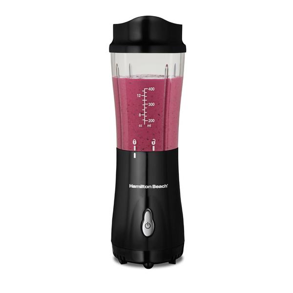 Hamilton Beach Personal Blender with 14 Oz BPA Free Travel Lid