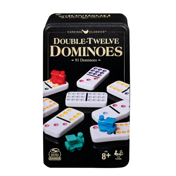 Spin Master Double Twelve Dominoes Set in Storage Tin for Kids