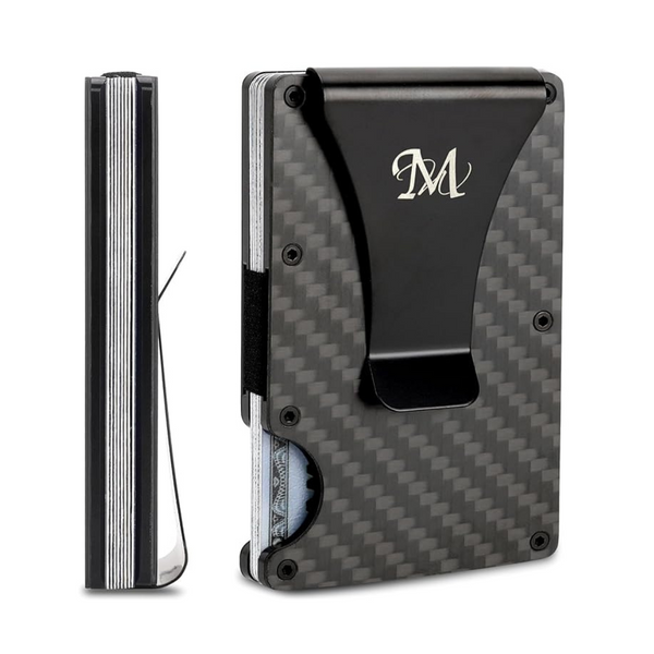 Delila Men's Minimalist Slim Wallet with Metal Money Clip