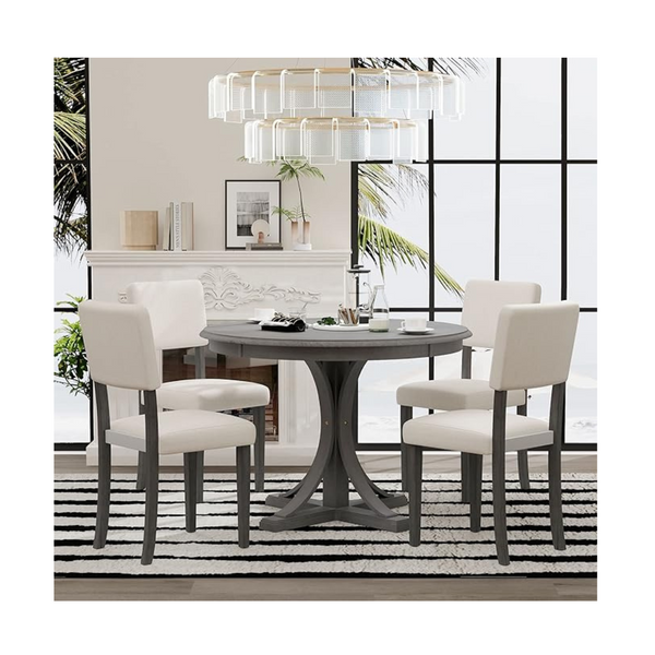 5-Piece Woznla Room Round Kitchen Table Set