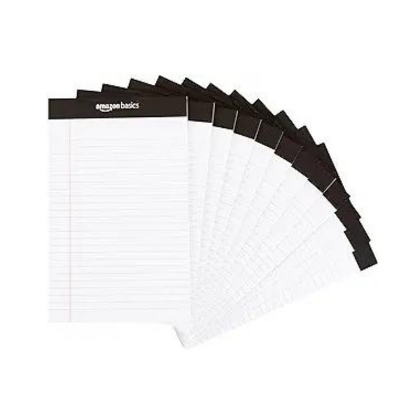 12 Count Amazon Basics Narrow Ruled Lined Writing Note Pad