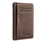 Travelambo Men's Neel Leather Magnetic Wallet with Money Clip