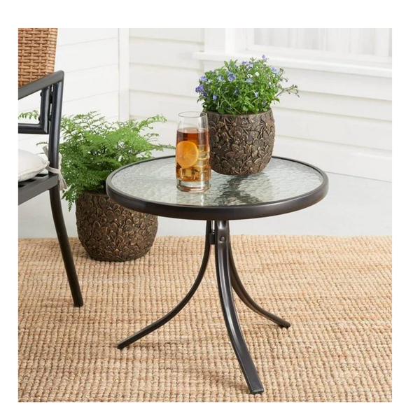 Round Glass Side Table