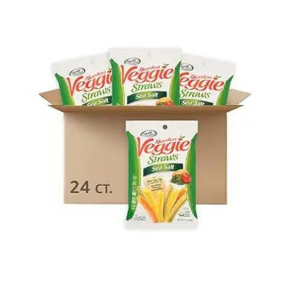 Sensible Portions Garden Veggie Straws, Sea Salt, Snack Size, 1 Oz (Pack of 24)