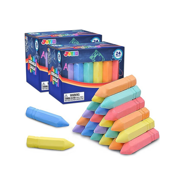 48-Piece Joyin Cone Shaped Washable Sidewalk Chalks