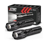 2-Pack Letmy LED Tactical Flashlight with 5 Modes