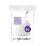 20-Count Simplehuman Code K Drawstring Trash Bags, 9-12 Gallon