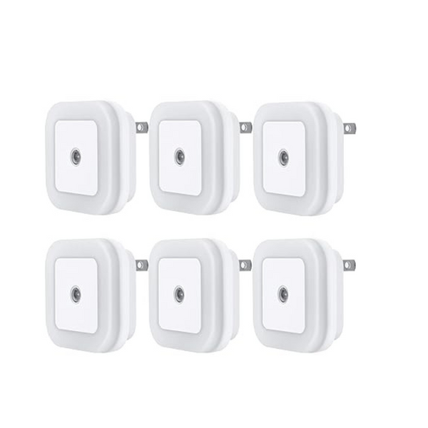 6-Pack Uigos LED Night Light Lamp with Smart Sensor Dusk to Dawn