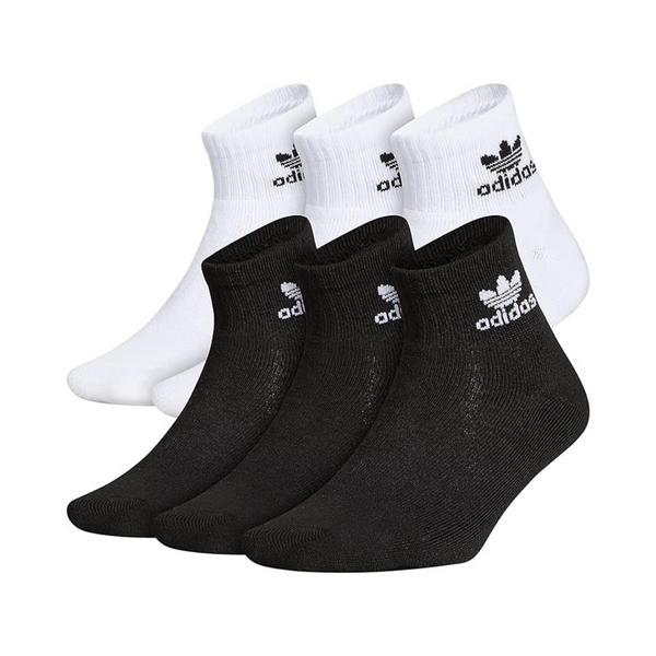 adidas Originals Kids-Boy’s/Girl’s Trefoil Cushioned Quarter Socks (6-Pairs)