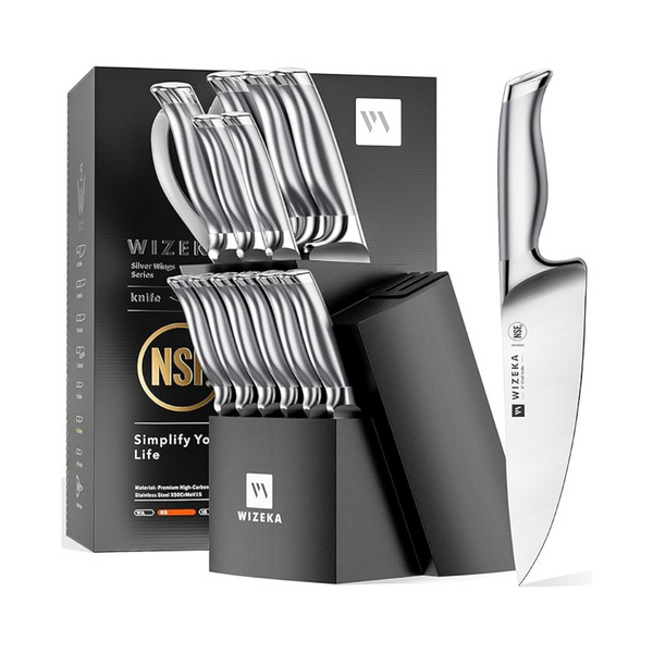 15-Piece NSF Certified 1.4116 German Steel Kitchen Knife Set