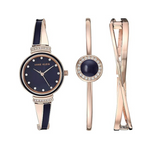 Anne Klein Women's Premium Crystal Accented Watch and Bangle Set