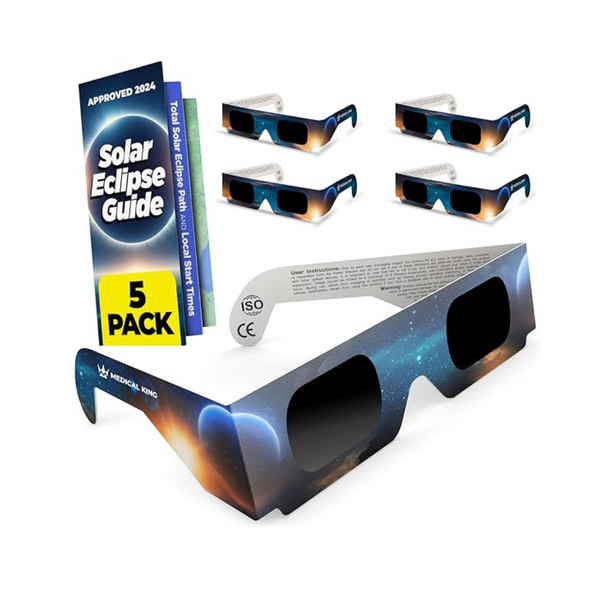 5-Pack Solar Eclipse Approved 2024 CE and ISO Certified Safe Shades