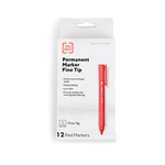 12-Count Tru Red Fine Tip Pen Permanent Markers