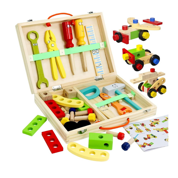 TONZE Kids Wooden Tool Set Toys