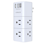 Qinlianf 6 AC Multi Plug Outlet Extender Surge Protector