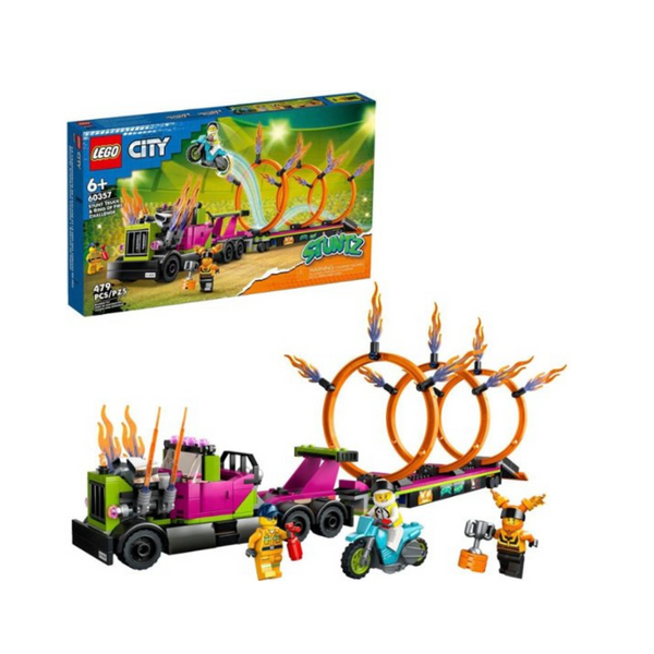 479-Piece Lego City Stuntz Stunt Truck & Ring of Fire Challenge Set