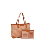 2-Piece Time and Tru Women's Sustainable Signature Tote and Pouch Set